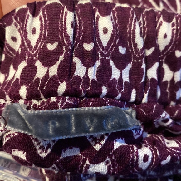 VELVET By Graham and Spencer tube dress strapless sundress purple white M - Picture 3 of 4